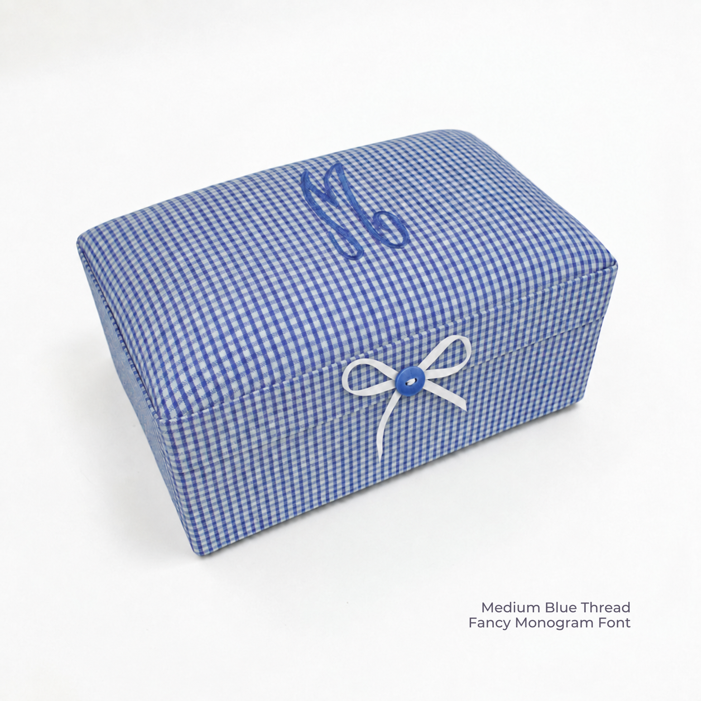 Seersucker Check Cotton – Small Baby Keepsake Box
