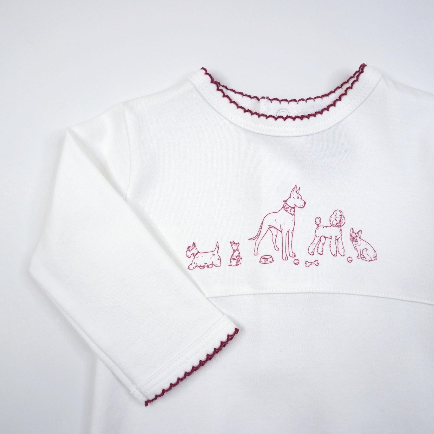 Dog Print Pima Cotton Baby Gown