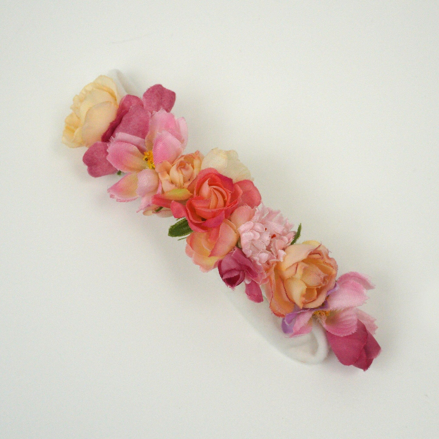 Hat Combo with Pink Floral Hair Band