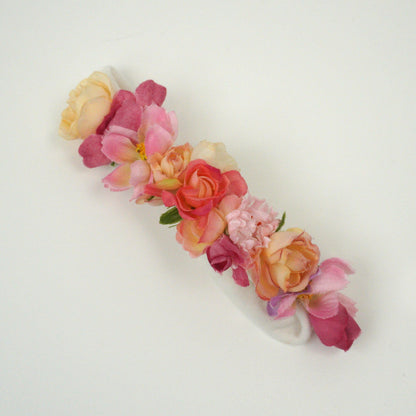 Hat Combo with Pink Floral Hair Band