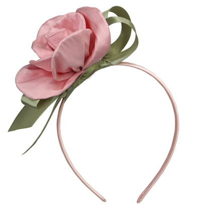 Large Silk Flower Silk Ribbon Wrapped Band // Toddler Girl's Floral Headband