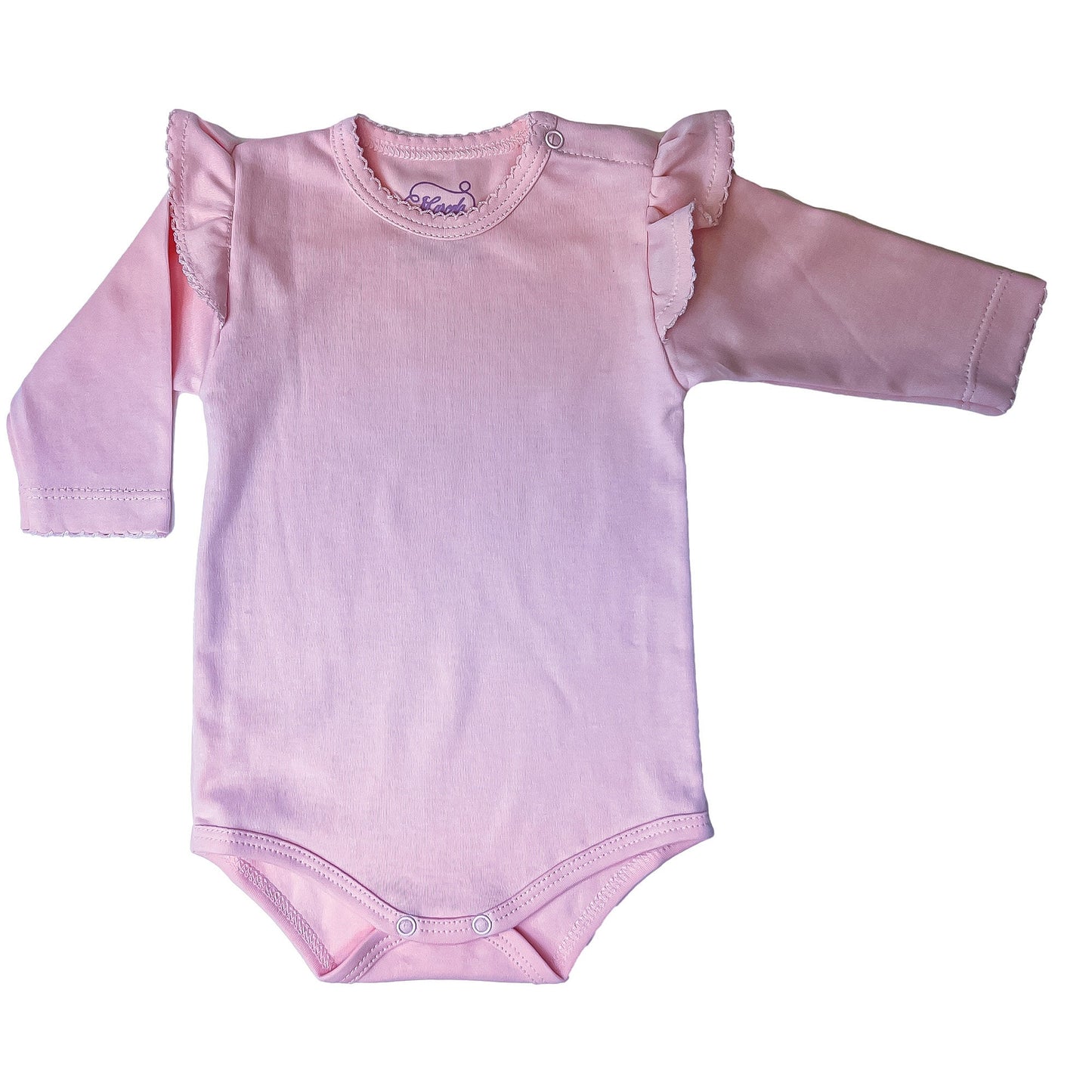 Ruffle Cap Sleeve Pima Cotton Baby Bodysuit