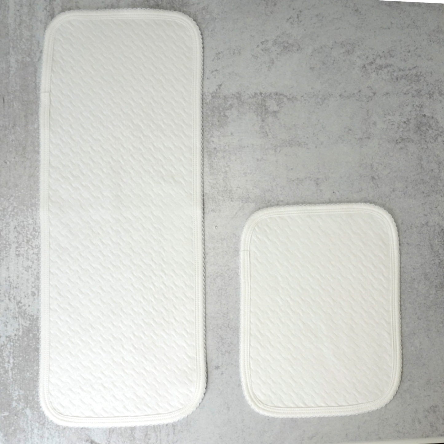 White Pima Jacquard Cotton Burp Cloths