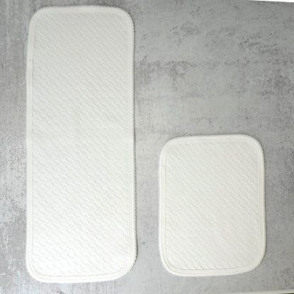 White Pima Jacquard Cotton Burp Cloths