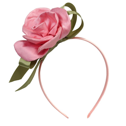 Large Silk Flower Silk Ribbon Wrapped Band // Toddler Girl's Floral Headband