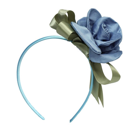 Large Silk Flower Silk Ribbon Wrapped Band // Toddler Girl's Floral Headband