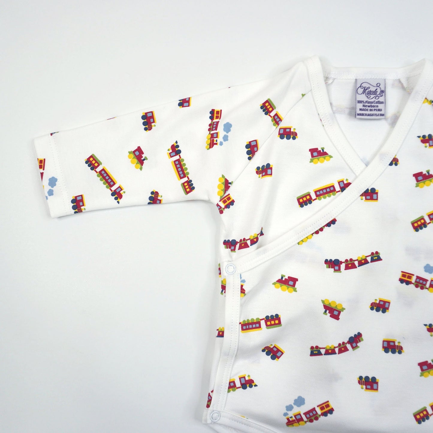 Train Print Pima Cotton Baby Layette Set