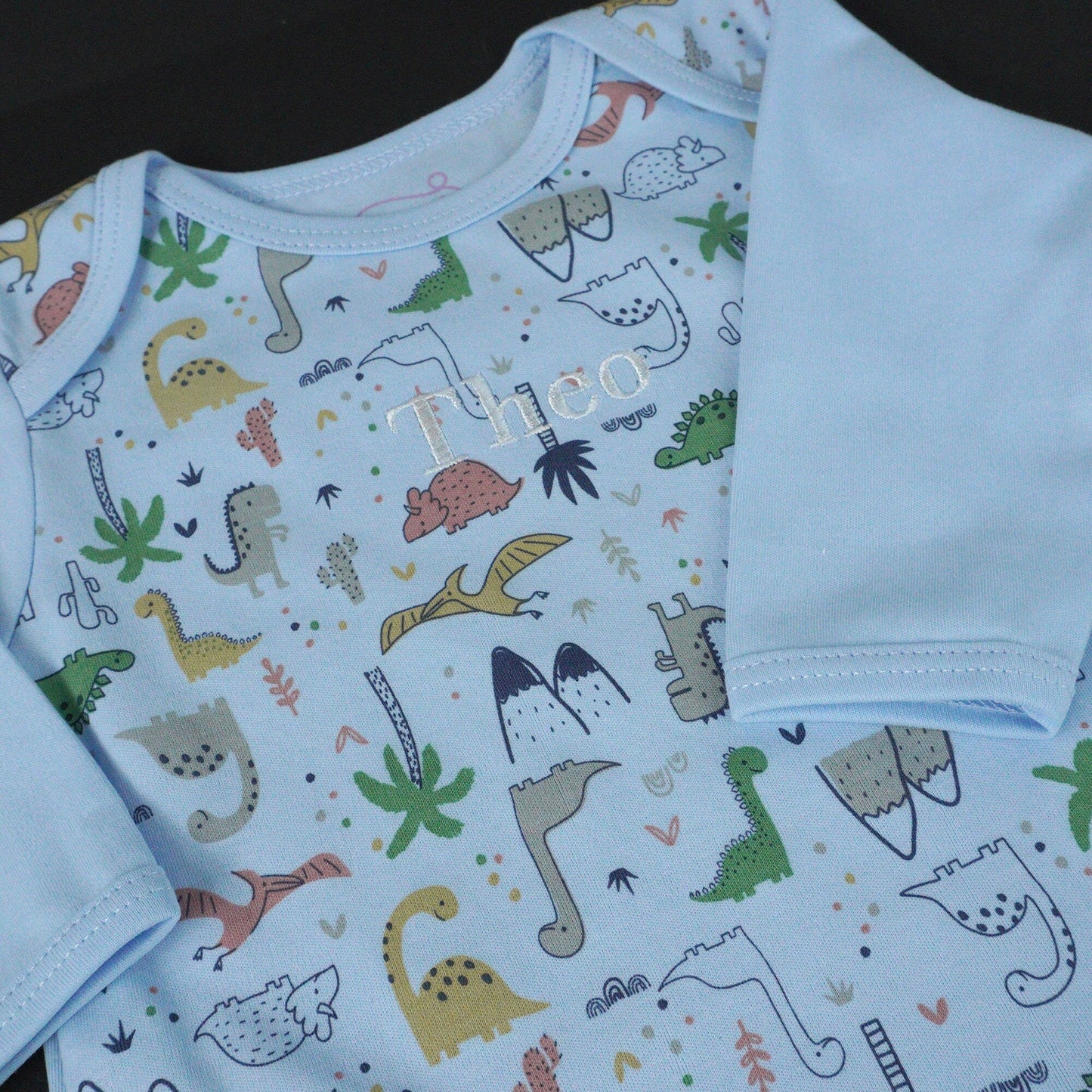 Dinosaurs Print Pima Cotton Baby Gown
