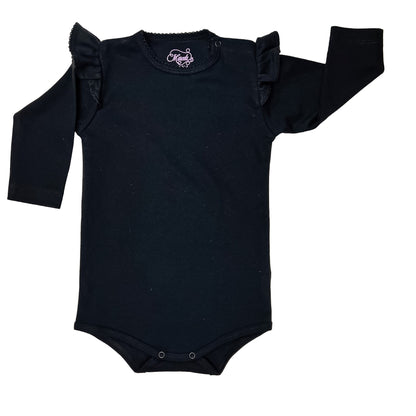 Ruffle Cap Sleeve Pima Cotton Baby Bodysuit