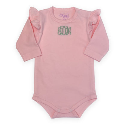 Ruffle Cap Sleeve Pima Cotton Baby Bodysuit