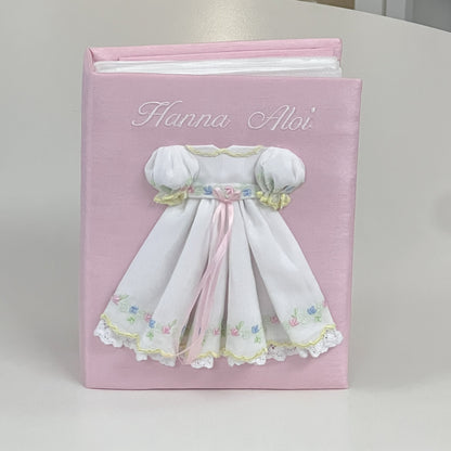Swiss Batiste Dress with Flowers – Medium Hardbound Album (Shantung)