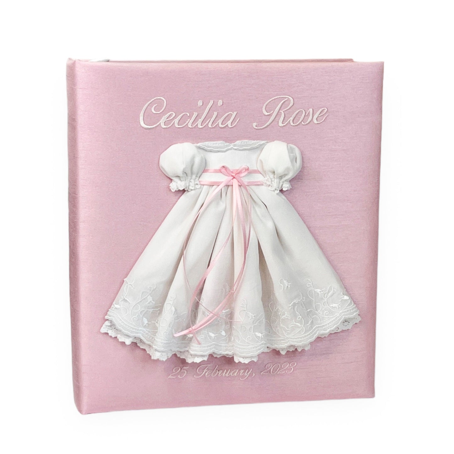 Swiss Batiste Dress – Baby Memory Book (Shantung)