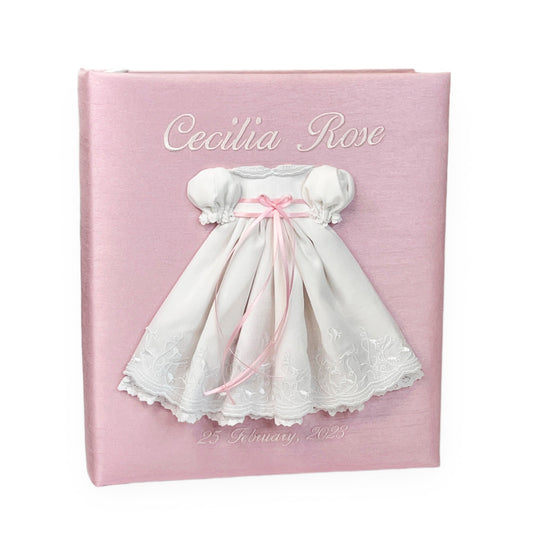 Swiss Batiste Dress – Baby Memory Book (Shantung)