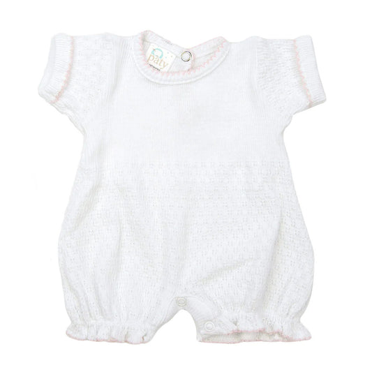 Paty Knit Bubble with Pink Trim